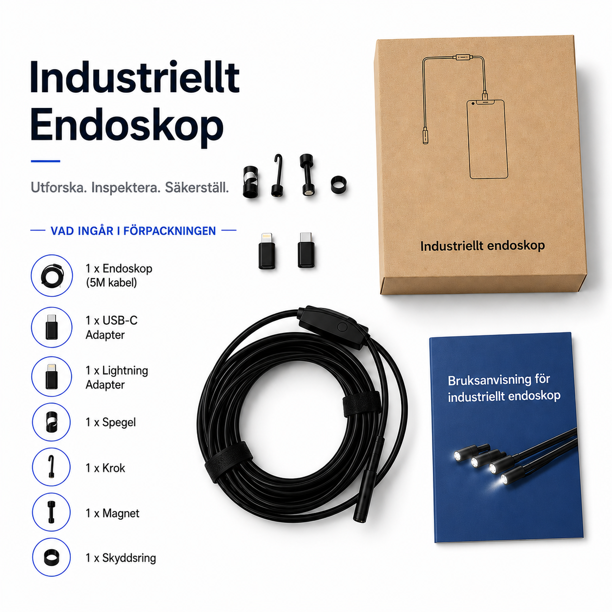 ProScope – Professionell inspektionskamera med endoskop