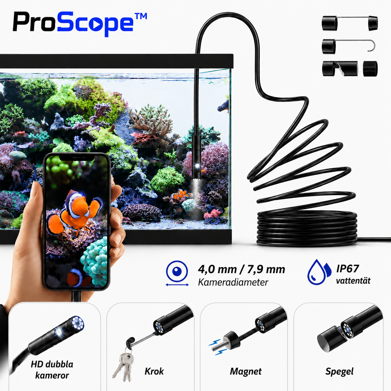ProScope – Professionell inspektionskamera med endoskop