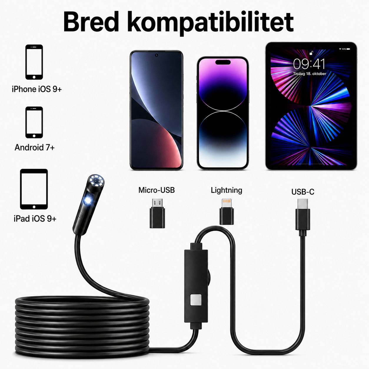 ProScope – Professionell inspektionskamera med endoskop